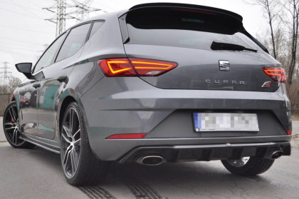 Difuzor zadního nárazníku V.1 SEAT LEON MK3 CUPRA FACELIFT 2017 -  černý lesklý plast