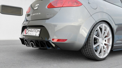 Difuzor zadního nárazníku V.1 Seat Leon 2 Cupra/ Fr Facelift 2009- 2012 černý lesklý plast