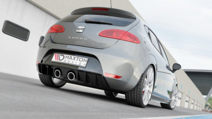 Difuzor zadního nárazníku V.1 Seat Leon 2 Cupra/ Fr Facelift 2009- 2012 černý lesklý plast