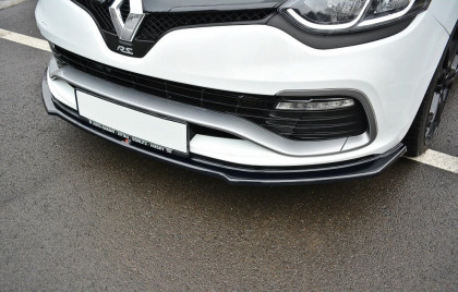 Spojler pod přední nárazník lipa RENAULT CLIO MK4 RS 2013- 2019  černý lesklý plast