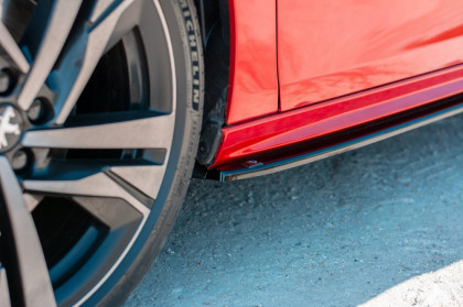 Prahové lišty Peugeot 508 Mk2 2018- černý lesklý plast