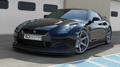 Spojler pod nárazník lipa Maxton - NISSAN GT-R PŘED FACELIFTEM COUPE (R35-SERIES) (2007-2010) černý lesklý plast