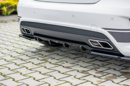 Difuzor zadního nárazníku Mercedes A45 AMG W176 2013-2015 černý lesklý plast