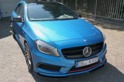 Spojler pod nárazník lipa Maxton - MERCEDES-BENZ W176 AMG-LINE (2013-2015) černý lesklý plast