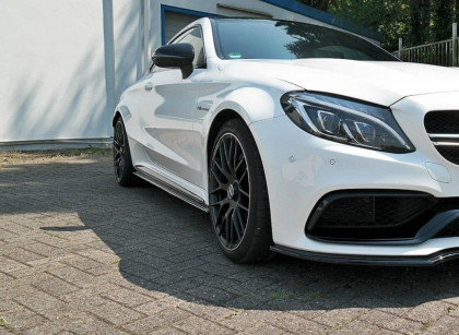 Prahové lišty Mercedes C-class C205 63AMG Coupe 2016- 2018 černý lesklý plast