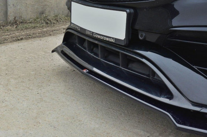 Spojler pod nárazník lipa Maxton V.2 - Mercedes CLA A45 AMG C117 Facelift 2017-  černý lesklý plast