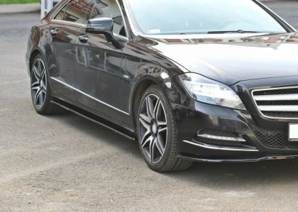 Prahové lišty Mercedes CLS C218 2011- 2014 černý lesklý plast