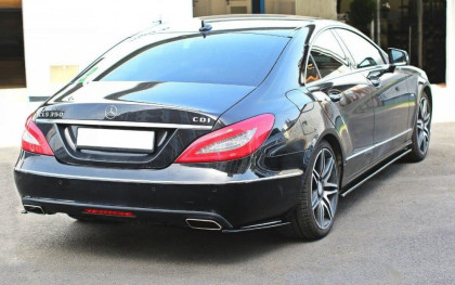 Prahové lišty Mercedes CLS C218 2011- 2014 černý lesklý plast