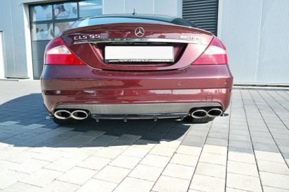 Difuzor zadního nárazníku Mercedes CLS C219 55AMG 2004- 2006  černý lesklý plast