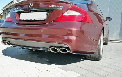 Difuzor zadního nárazníku Mercedes CLS C219 55AMG 2004- 2006  černý lesklý plast