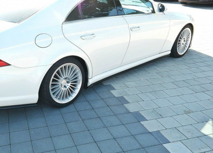 Prahové lišty Mercedes CLS C219 55AMG 2004- 2006 černý lesklý plast