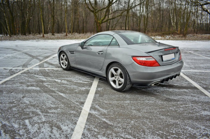 Difuzor zadního nárazníku MERCEDES-BENZ SLK R172 2011-2015 černý lesklý plast