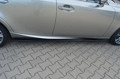Prahové lišty Lexus IS Mk3  2013- černý lesklý plast