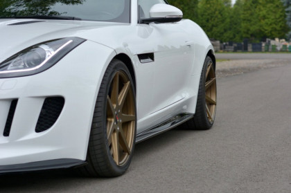 Prahové lišty JAGUAR F-TYPE 2013-2016 černý lesklý plast