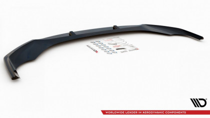 Spojler pod přední nárazník lipa V.2 Audi A7 C8 S-Line černý lesklý plast
