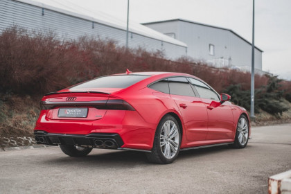 Prahové lišty Audi A7 C8 S-Line černý lesklý plast