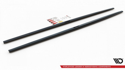 Prahové lišty Audi A7 C8 S-Line černý lesklý plast