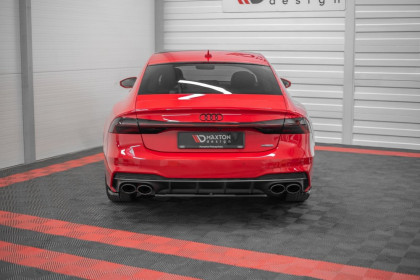 Splitter zadního nárazníku Audi A7 C8 S-Line černý lesklý plast