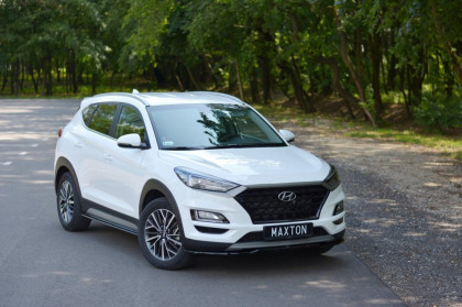 Prahové lišty Hyundai Tucson Mk3 Facelift 2018- černý lesklý plast