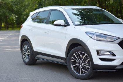 Prahové lišty Hyundai Tucson Mk3 Facelift 2018- černý lesklý plast