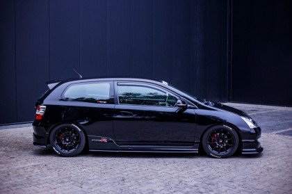 Prahové lišty HONDA CIVIC EP3 (MK7) TYPE-R/S FACELIFT 2004-2006 černý lesklý plast