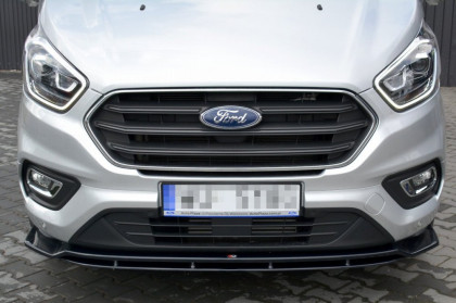 Spojler pod přední nárazník lipa FORD TRANSIT CUSTOM MK.1 FL 2018 carbon look