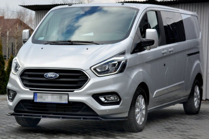 Prahové lišty FORD TRANSIT CUSTOM MK.1 FL 2018 černý lesklý plast