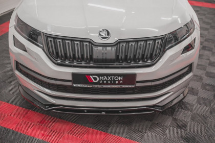 Spojler pod přední nárazník lipa Škoda Kodiaq Mk1 Sportline 2016 - černý lesklý plast