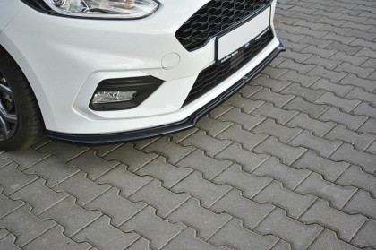 Spojler pod přední nárazník lipa V.1 Ford Fiesta Mk8 ST/ ST-Line 2018-  černý lesklý plast