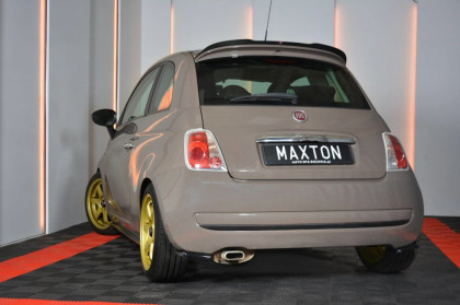 Prodloužení střešního spojleru FIAT 500 HATCHBACK (2007-2015) černý lesklý plast