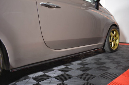 Prahové lišty FIAT 500 HATCHBACK (2007-2015) carbon look
