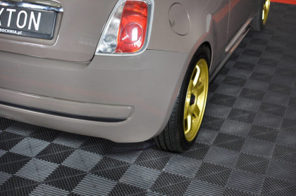 Splittery zadní boční FIAT 500 HATCHBACK (2007-2015) černý lesklý plast