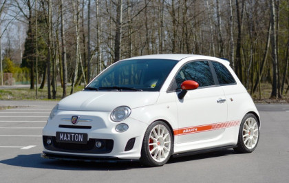 Prahové lišty FIAT 500 ABARTH MK1 2008- 2012 černý lesklý plast