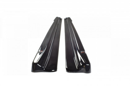 Prahové lišty FIAT 500 ABARTH MK1 2008- 2012 černý lesklý plast