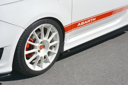 Prahové lišty FIAT 500 ABARTH MK1 2008- 2012 carbon look