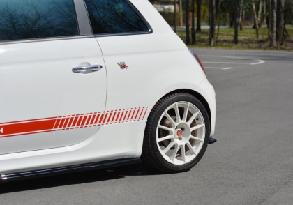 Splittery zadní boční FIAT 500 ABARTH MK1 2008- 2012 černý lesklý plast