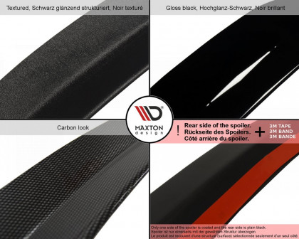 Prodloužení střešního spojleru FIAT 500 ABARTH MK1 2008- 2012 černý lesklý plast