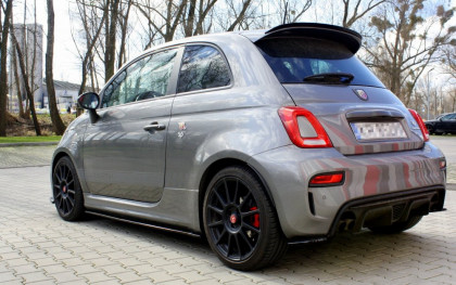 Prahové lišty FIAT 500 ABARTH MK1 FACELIFT 2016- černý lesklý plast