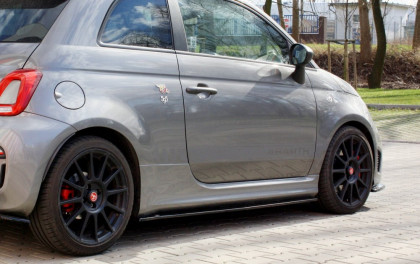 Prahové lišty FIAT 500 ABARTH MK1 FACELIFT 2016- černý lesklý plast