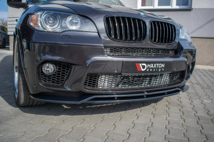 Spojler pod přední nárazník lipa BMW X5 E70 Facelift M-pack 2010-2013 černý lesklý plast