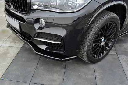 Spojler pod přední nárazník lipa V.1 BMW X5 F15 M50d 2013-2018 černý lesklý plast