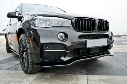 Spojler pod přední nárazník lipa V.1 BMW X5 F15 M50d 2013-2018 černý lesklý plast