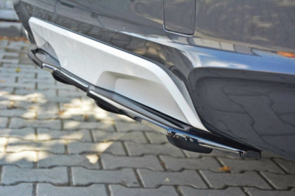 Difuzor zadního nárazníku BMW X4 M-PACK (F26) 2014 - se žebry černý lesklý plast