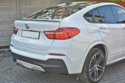 Difuzor zadního nárazníku BMW X4 M-PACK (F26) 2014 - se žebry černý lesklý plast