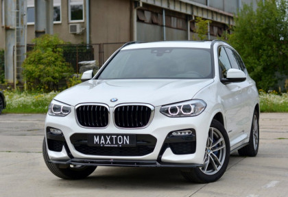 Spojler pod přední nárazník lipa BMW X3 G01 M-PACK 2018- černý lesklý plast