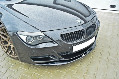 Spojler pod přední nárazník lipa V.1 BMW M6 E63 2005- 2010  černý lesklý plast