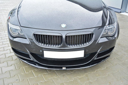 Spojler pod přední nárazník lipa V.1 BMW M6 E63 2005- 2010  černý lesklý plast