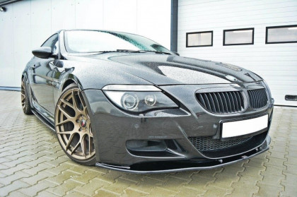 Spojler pod přední nárazník lipa V.2 BMW M6 E63 2005- 2010  černý lesklý plast