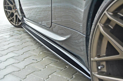 Prahové lišty BMW M6 E63 2005- 2010 černý lesklý plast