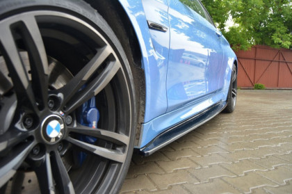 Prahové lišty BMW M4 F82 2014- černý lesklý plast